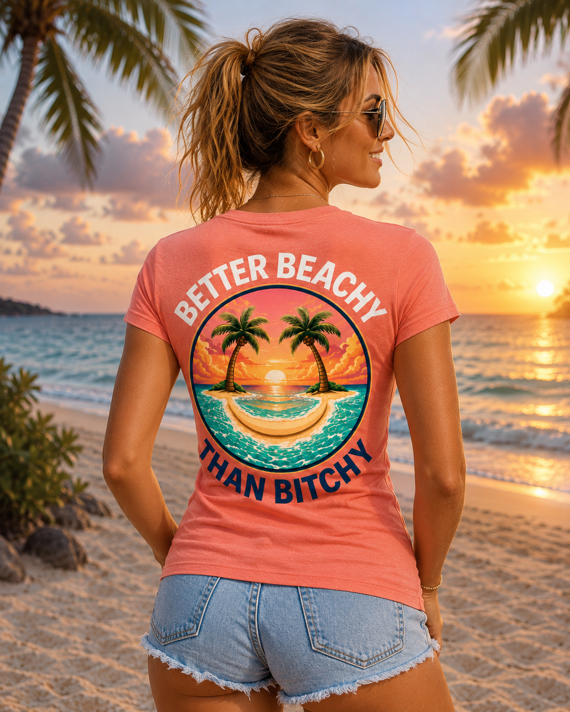 Women's Short Sleeve Reef Coral